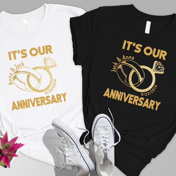 It's Our Anniversary Couple Shirt,Couple Anniversary Shirt,Couple Anniversary Vibes,Wedding Gift For Couple,Engagement Shirt,Valentine Shirt