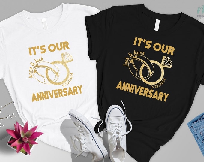 It's Our Anniversary Couple Shirt,Couple Anniversary Shirt,Couple Anniversary Vibes,Wedding Gift For Couple,Engagement Shirt,Valentine Shirt