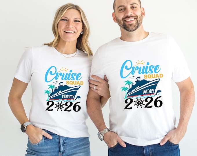 Custom Name Family Cruise Shirt, Personalized Cruise Squad Tshirt, Family Vacation 2026