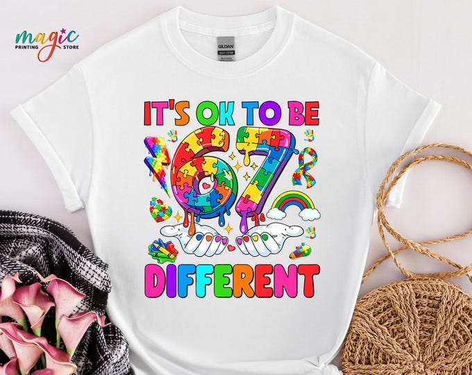 Autism Awareness 67 Shirt, Puzzle Support Tee, Neurodiversity Acceptance Kids TShirt