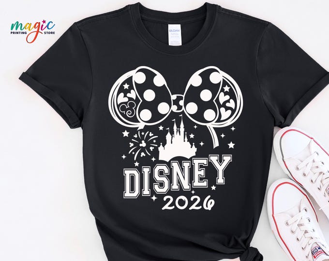 Disney 2026 Shirt, Minnie Mouse Tshirt, Family Vacation Trip Tee, Magic Kingdom Outfit, Disneyland Gift