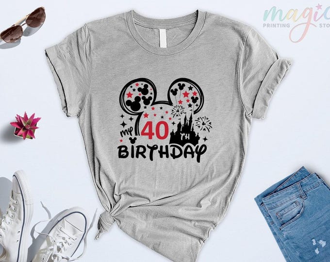 40th Birthday Shirt, Disneyland Birthday Shirt, Mickey 40 Years Old Shirt, 40th Birthday Shirt For Men, Comfort Colors® Tee