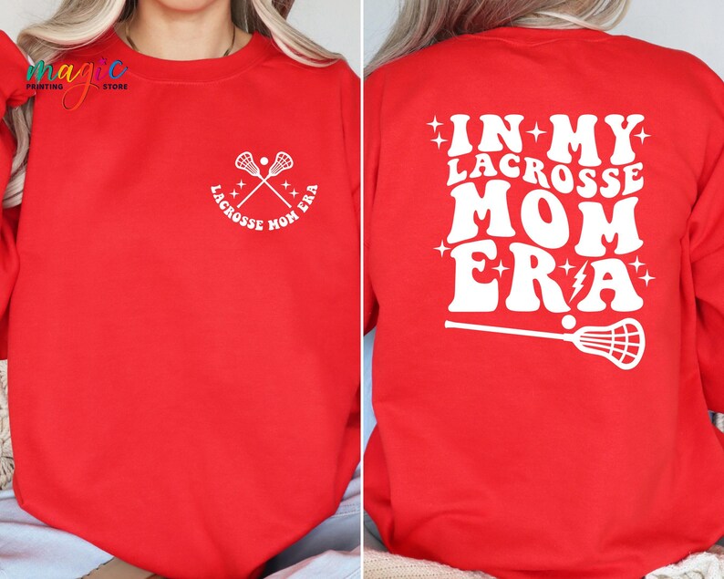 Lacrosse Mom Era Sweatshirt, Retro LAX Mama Comfort Colors® Crewneck image 6