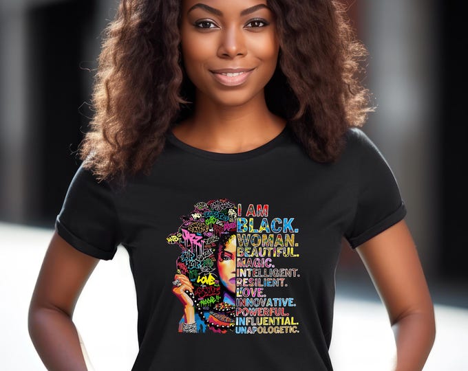 Black Woman Shirt, Black Culture Tshirt, Afro Woman Empowerment Gift, Human Rights Shirt, Black History Month