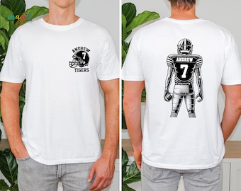 Custom Football Shirt, Personalized Football Team Shirt, Sports Day Shirt, Personalized Name and Number Shirt, Game Day Shirt, Football Mom