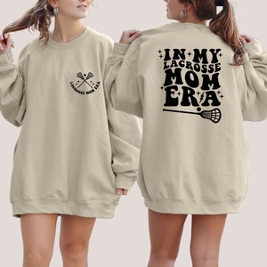 In My Lacrosse Mom Era Sweatshirt, LAX Mama Sweater, Retro Game Day Crewneck, Proud Lacrosse Mom Shirt, Team Mom Gift, Goalkeeper Mom Hoodie image 3