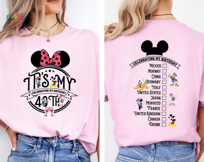 Disney It is My 40th Birthday Shirt, Disneyland Birthday Party Gifts, Birthday Crew Tshirt, Celebrating my 40th Birthday