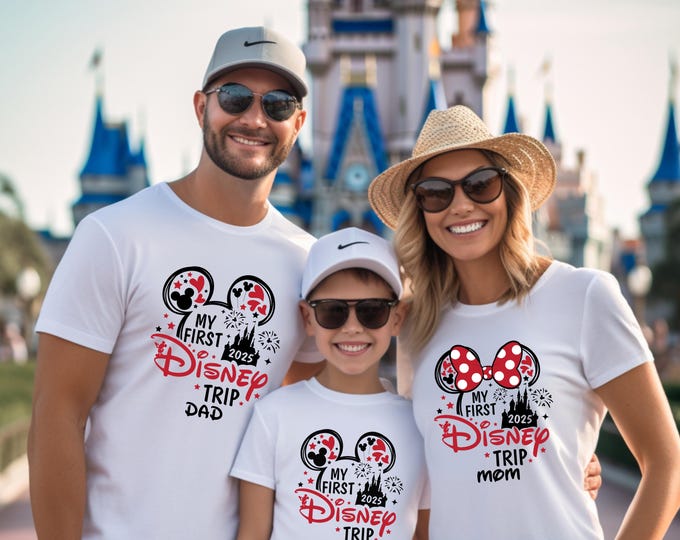 My First Disney Trip Shirt 2025, Disneyland Shirt, Disney Shirt,  Disneyworld 2025 Shirt, Disney Couple Trip, Disneyworld Trip Shirt