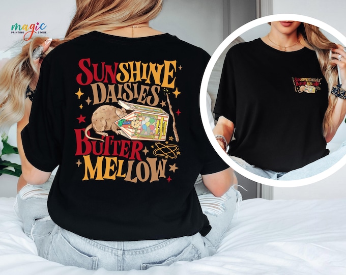 Sunshine Daisies Butter Mellow Shirt, Magic Candy Bean Shirt, Funny Wizard Shirt, Gift For HP Love, Book Lover Shirt, Cute Witch Shirt