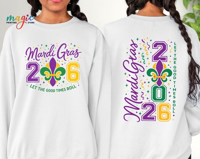 Mardi Gras 2026 Sweatshirt, Festival Crawfish Sweater, Louisiana Carnival Sweater, Mardi Gras Hoodie, Fat Tuesday