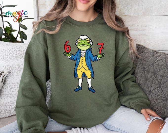 Portland Frog Six Seven Sweatshirt, 6 7 Meme Political Sweater, Protest Sweatshirt for Women, Anti-Fascism Hoodie, Freedom Sweatshirt