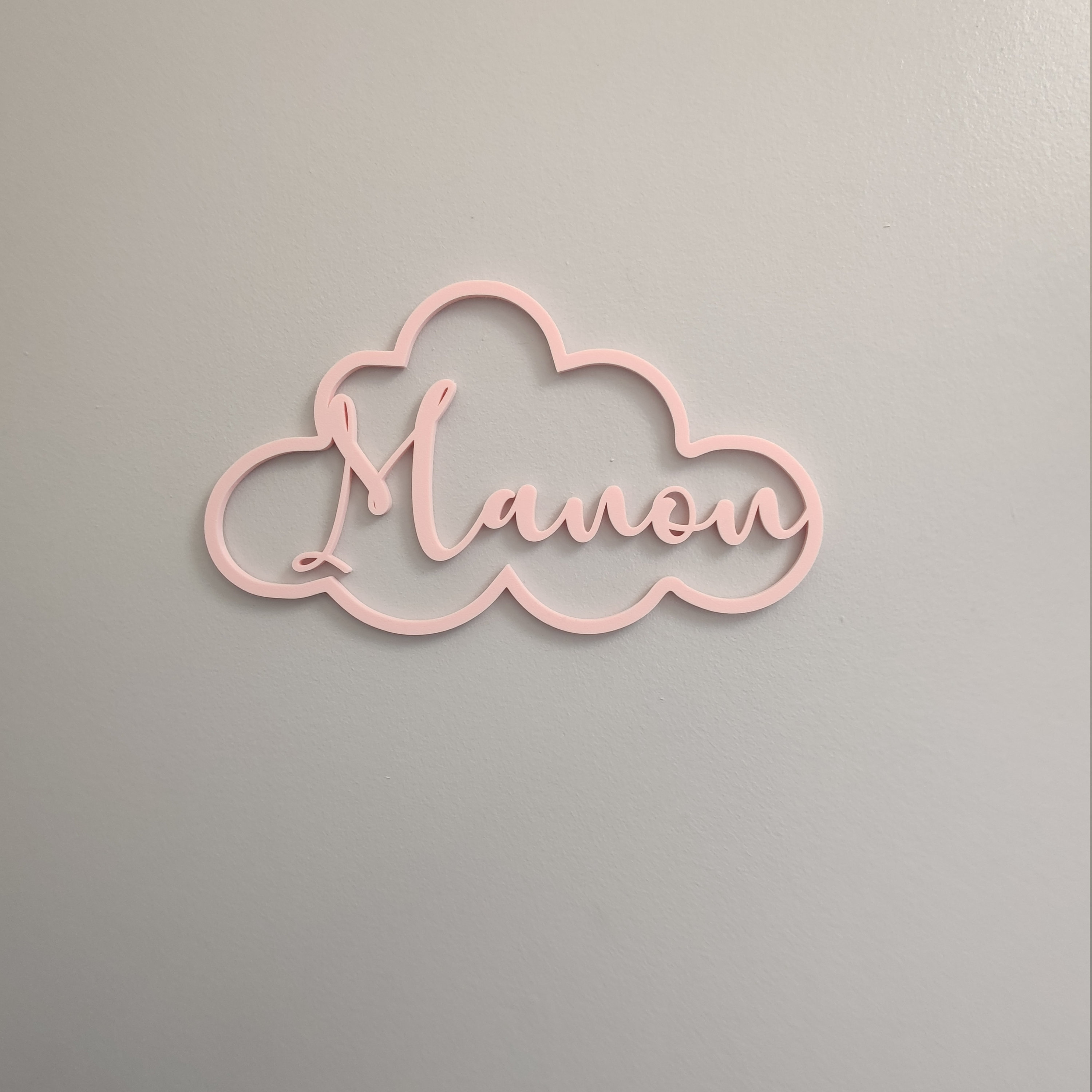 Décoration Murale ou de Porte, Nuage Personnalisé avec Prénom