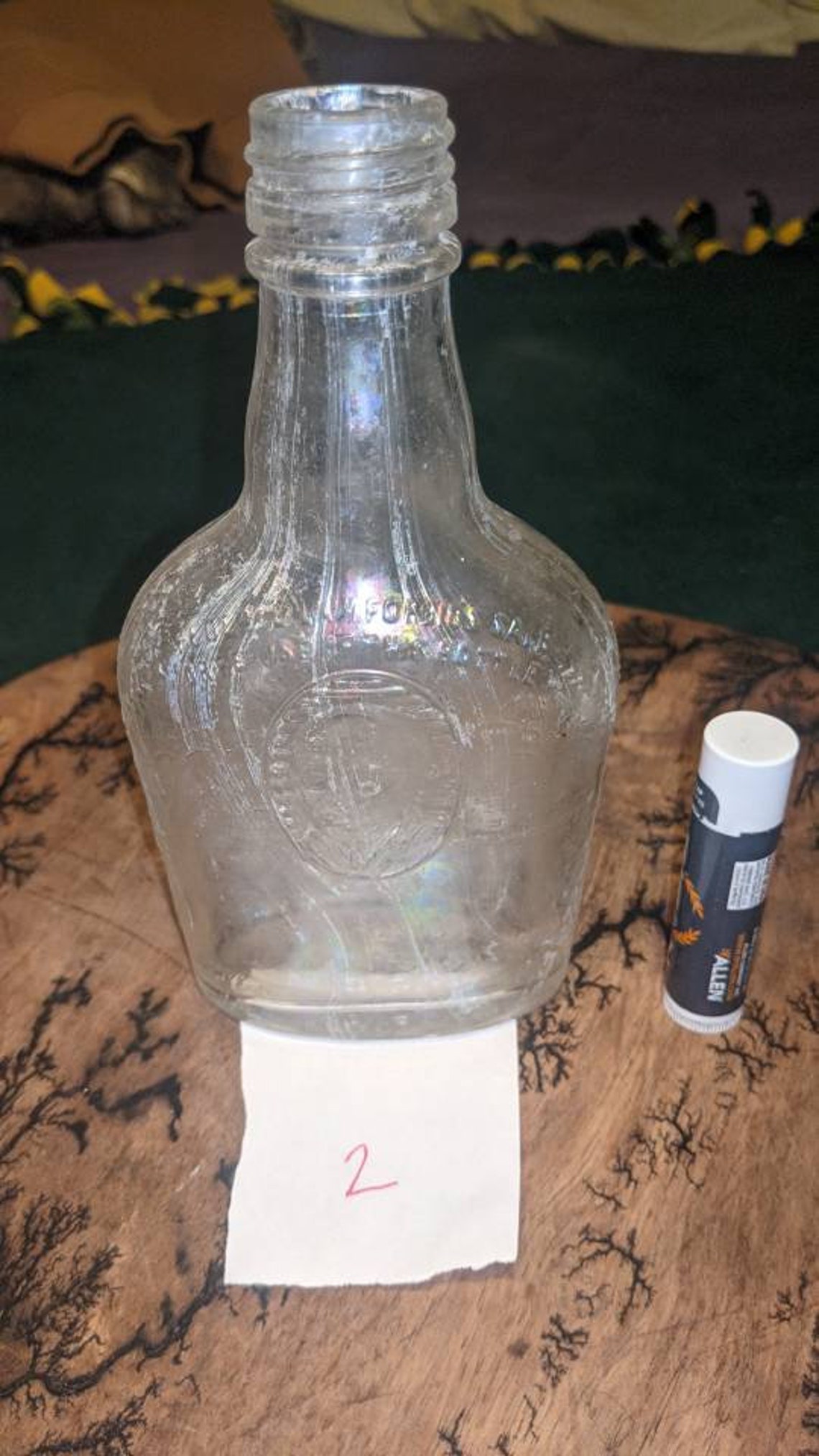 Vintage liquor bottleshalf pint Etsy