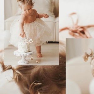 Prinzessinnen Kleid passende Haarband / Tüll Kleid, Ballerina, Tütü Kleid, Nordic, Fashion Baby, Montessori, Geburtstag, Blumenmädchen Bild 8