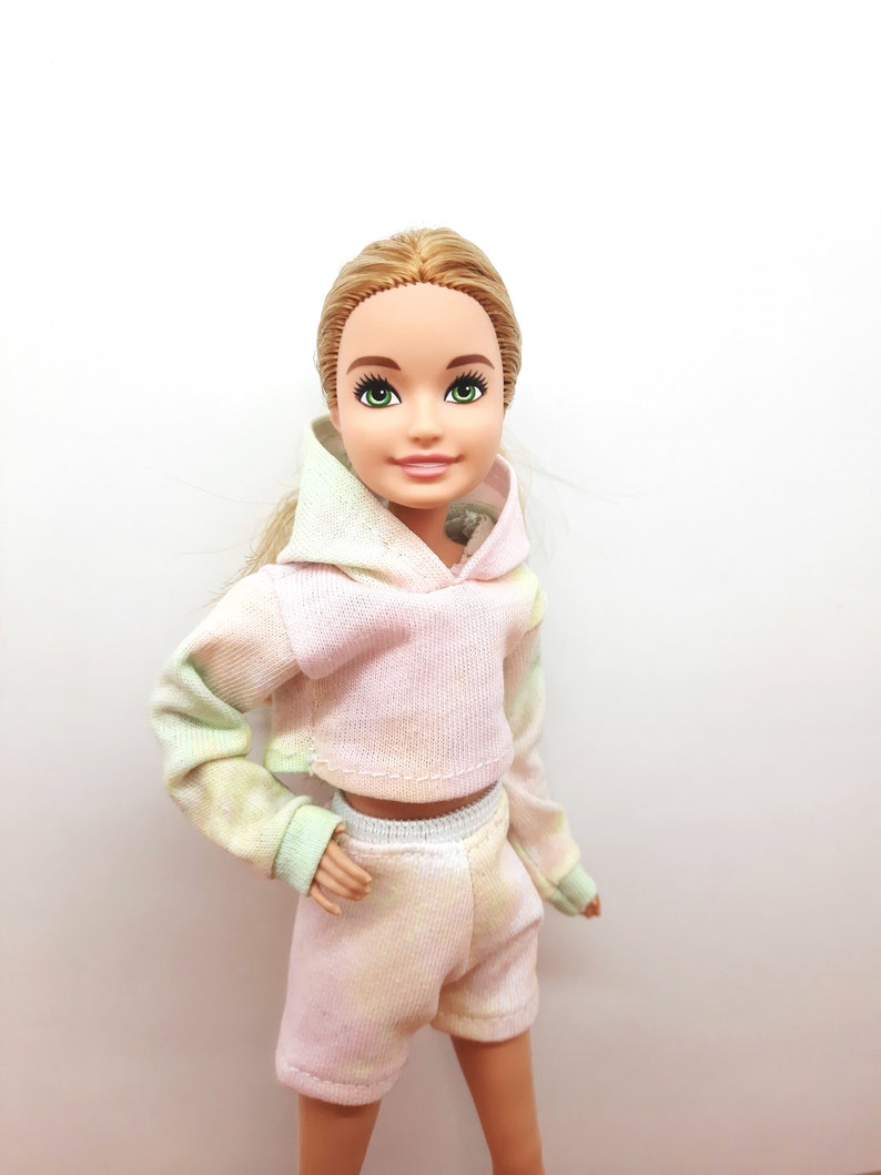 Doll Clothes 3 Sets 2 in 1 Plaid Skirt set , Sweatshirt set , Winter Set 9 Inch Sister Doll image 6