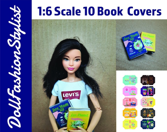 1:6 SCALE Printable Miniature Book Covers 1 56 Covers - Etsy Canada