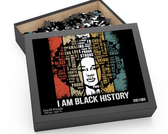 500 Puzzles For Black History Month, Afro Black Women Are Black History Puzzle, Gift For Her, Birthday Gift For her