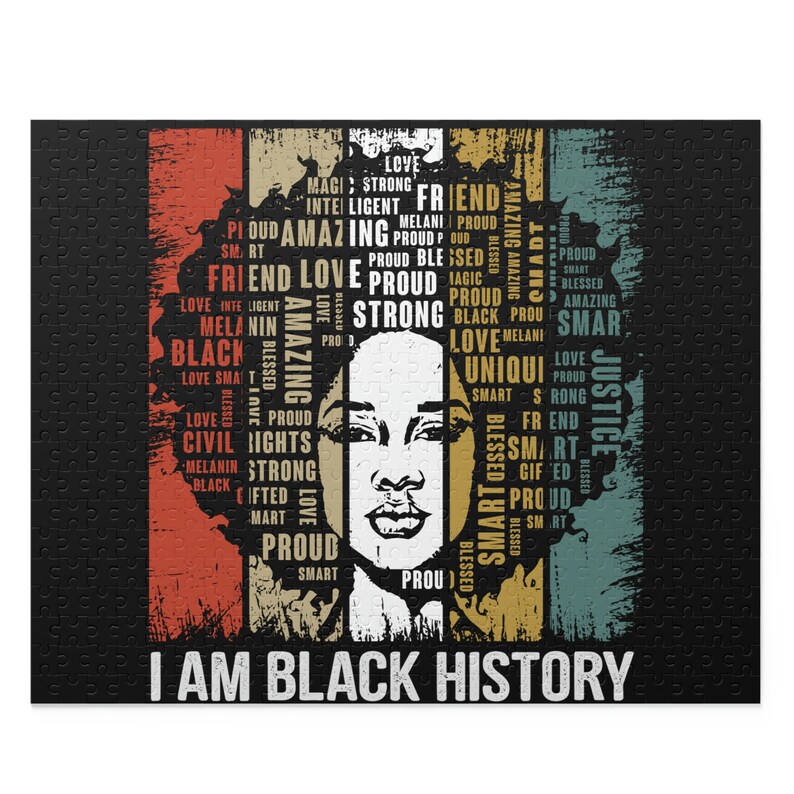 500 Puzzles For Black History Month, Afro Black Women Are Black History Puzzle, Gift For Her, Birthday Gift For her image 3