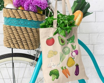 Canvas Grocery Tote Bag for Women, Reusable Shopping Bag, Cotton Tote Bag, Farmers Market Tote, Natural 100% Cotton, Vegetable Tote Bag