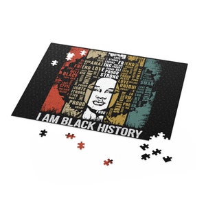 500 Puzzles For Black History Month, Afro Black Women Are Black History Puzzle, Gift For Her, Birthday Gift For her image 2