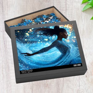 Black Woman Dancer Puzzle, African American Jigsaw, 500-Piece Mind Game, Relaxing Hobby Toy, Beautiful Art Puzzling Activity, Cultural Adult
