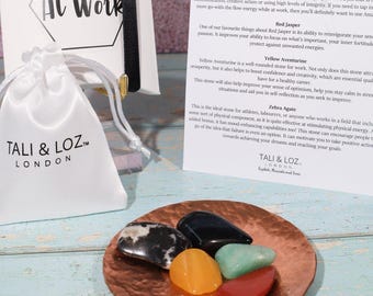 Career Success Crystal Set: Tumblestones for Focus & Motivation | Tumblestone Gift Set