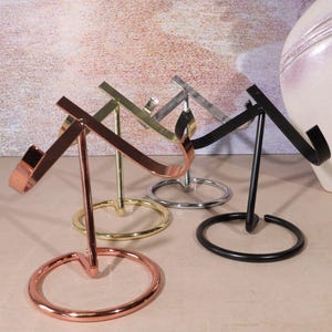 Large Crystal Stand 9.5cm | Specimen Display | Mineral Display | Large Crystal Holder | Gold, Black, Silver and Rose Gold Metal Stands