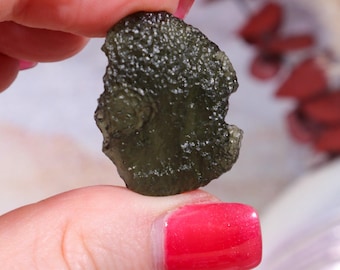 Moldavita tectita 5,76 g, auténtica piedra checa de transformación, claridad y crecimiento espiritual.