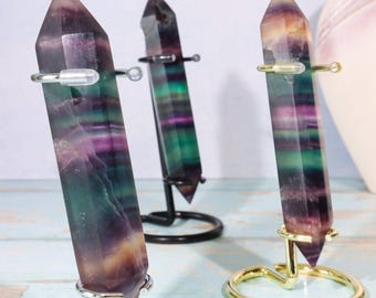 Double Terminated Fluorite Wand  11.7cm : Healing Crystal, Meditation Energy