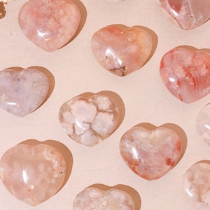 Hart bloemagaat – roze kristal, hartchakrasteen (2,5-3 cm)