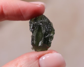 Mighty Moldavite 4.10 gram - Sold As Seen - The Stone of Transformation - Tektite - Green -Best Seller -  Mineral- Authentic - Real - Rough