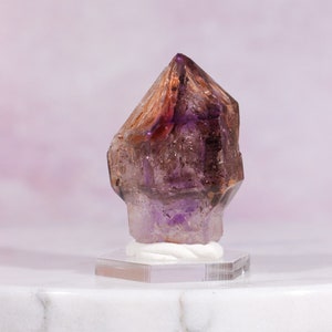 Brandberg Amethyst Fenster Scepter - 4cm  | Smokey Quartz Phantom | Quartz Crystal | Healing and Meditation Crystal  | Mineral specimen