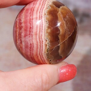 Rhodochrosite Sphere 155gr , Sold as Seen Spheres Tali & Loz Crystals