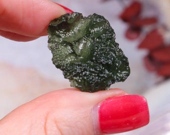 Moldavita tectita 5,47 g, auténtica piedra checa de transformación, claridad y crecimiento espiritual.