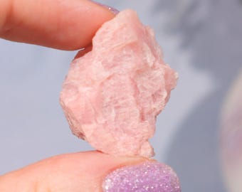 Thulite Rough Crystal: Pink Zoisite Specimen, Rare Mineral (3cm