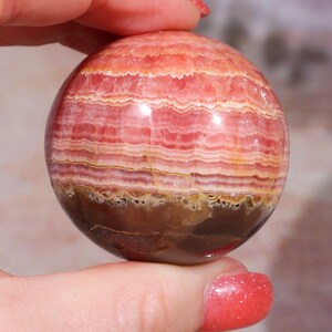 Rhodochrosite Sphere 155gr , Sold as Seen Spheres Tali & Loz Crystals