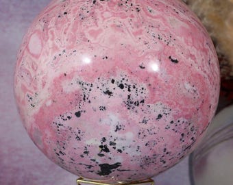 Große Rhodonit Kugel | Natürliche rosa Kristall Mineralprobe (5.7KG)