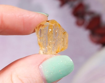 Natural Imperial Topaz Gem, Rough Chakra Stone, Spiritual Gift