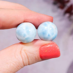 Larimar Mini Sphere 1.5cm AA Grade Natural Blue Crystal Ball