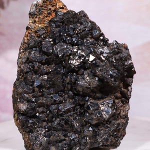 Natural Hematite Cluster | Self-Standing Metallic Crystal | Grounding and Protection Stone | Raw Mineral Specimen | Unique Hematite Crystal