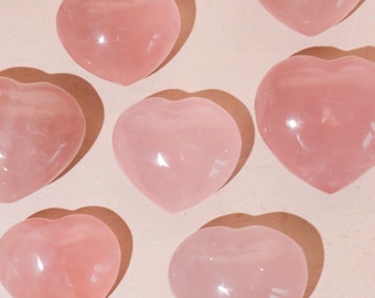 Rose Quartz Heart 2.5/3 cm | Natural Pink Quartz Crystal from Madagascar
