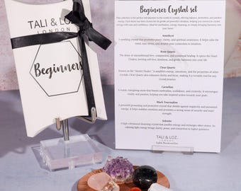 Beginner Crystal Set with Healing Stones for Balance and Protection