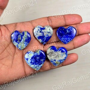 Lapis Lazuli Heart Gemstone: Natural Crystal for Jewelry Making
