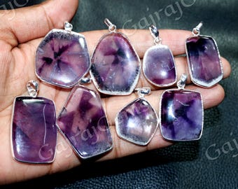 Trapiche Amethyst Edelstein 925 Silber Anhänger Schmuck für den Wiederverkauf
