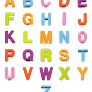 New Colourful Letter Alphabet Patches Diy Iron On Patches For Jacket Bag Name Patch A-Z