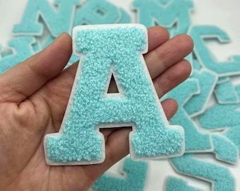 Nieuwe Letters Chenille Geborduurde Ijzer Op Patch Applique Diy Naambadge Alfabet Patches Voor Kleding Tas Decoratie Accessoires A-Z