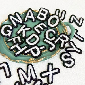 Embroidered Letters Iron On Patch Applique Diy Name Alphabet Patches For Clothing Hats Bags Accessories A-Z Nice