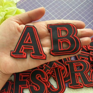 Black Letters Embroidered Iron On Patch  Diy Badge Applique For Clothing  Decoration Accessories