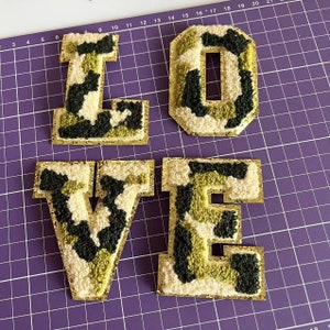 New English Letters Chenille Embroidered Iron On Patch Applique Diy Name Badge Alphabet Sequins Patches For Kid Clothing Bags Accessories