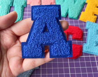 New Color Letters Chenille Embroidered Letters Applique Patch For T-Shirt Clothing Diy Name Design Patches